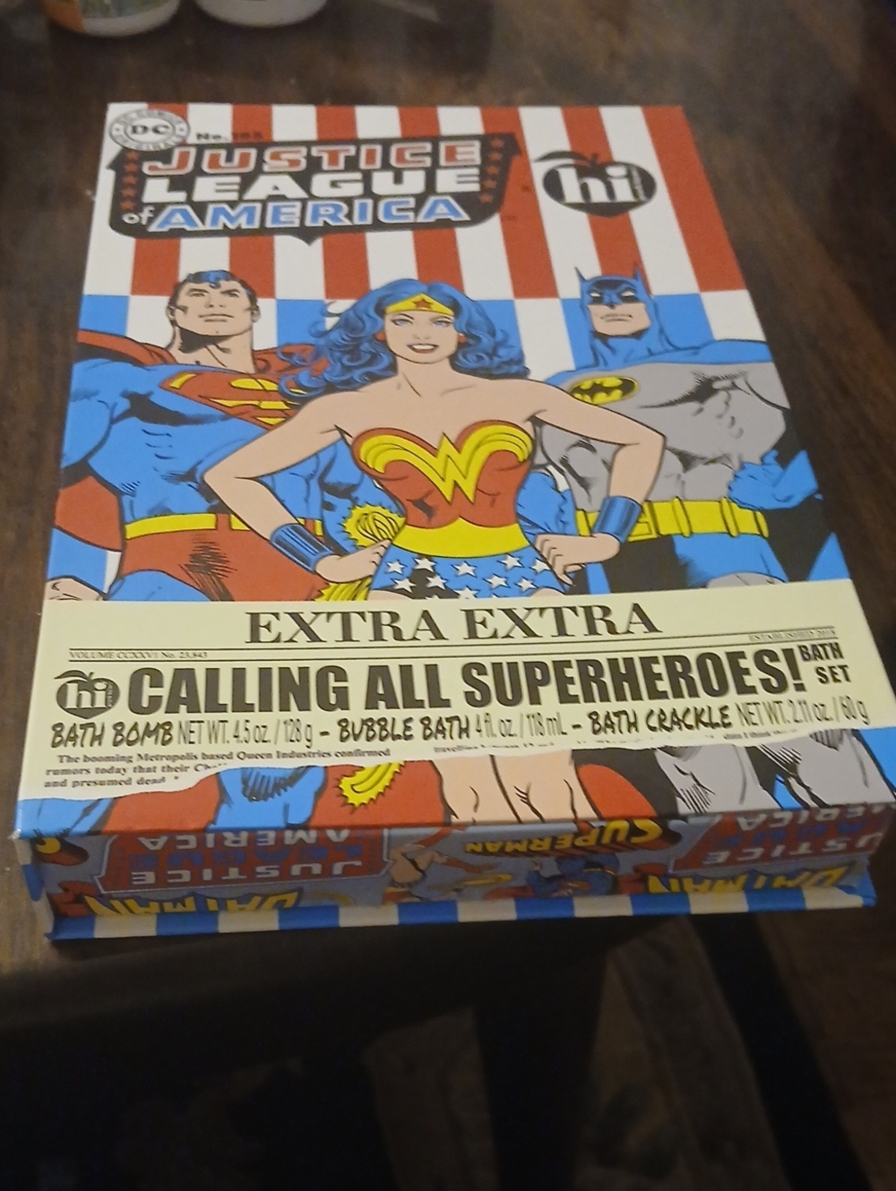 DC Justice League of America Bath Set - Red, Blue, Yellow